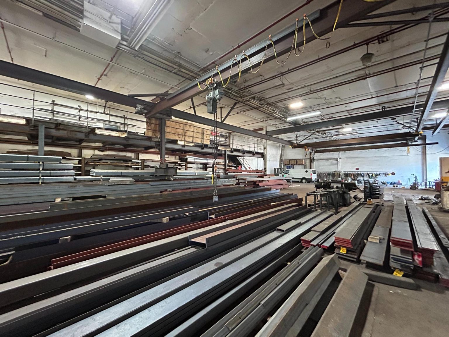 Iron Wei Steel Corp facility, steel yard, and fabrication shop in Jamaica Queens NY